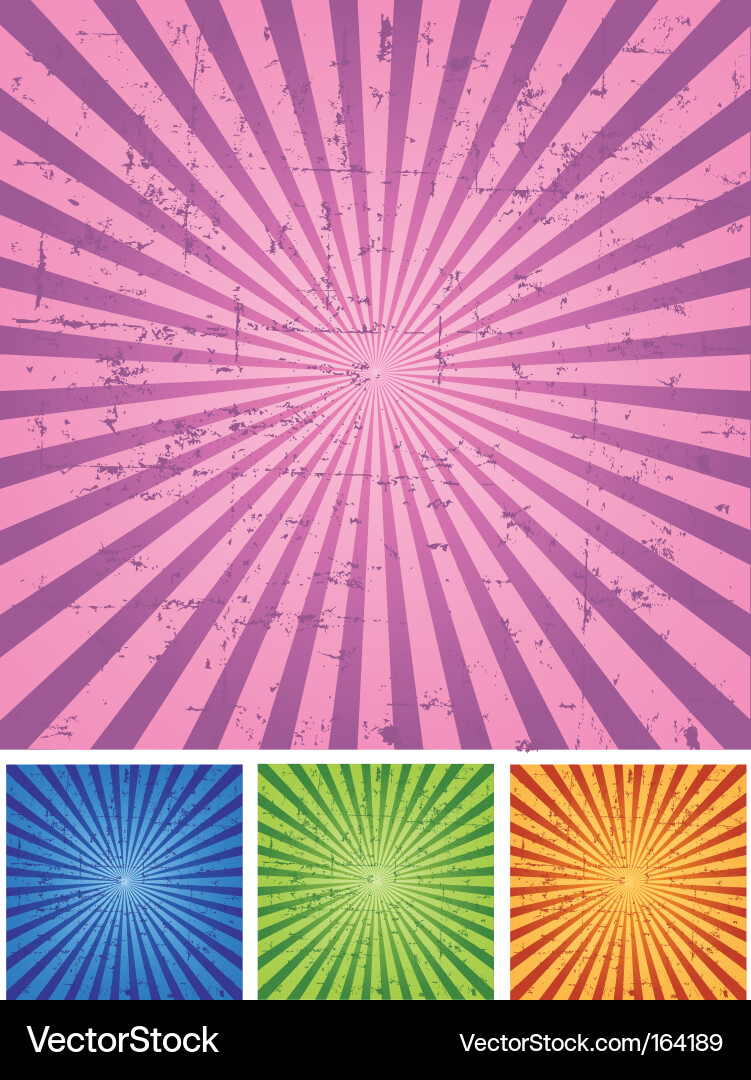 Retro Radial Starburst Background Vector Image