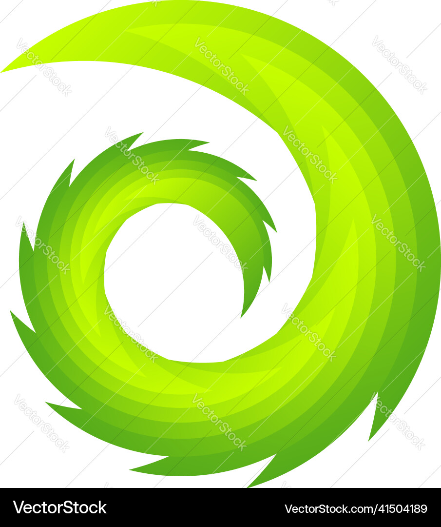 Spiral swirl twirl rotating segmented circle vector image