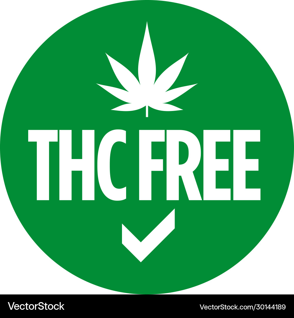 Thc kostenlose Ikone auf weißem Hintergrund Thc kostenlose Ikone auf weißem Hintergrund vektorbild