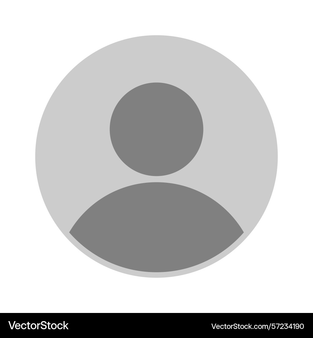 Avatar default user profile icon simple flat Vector Image