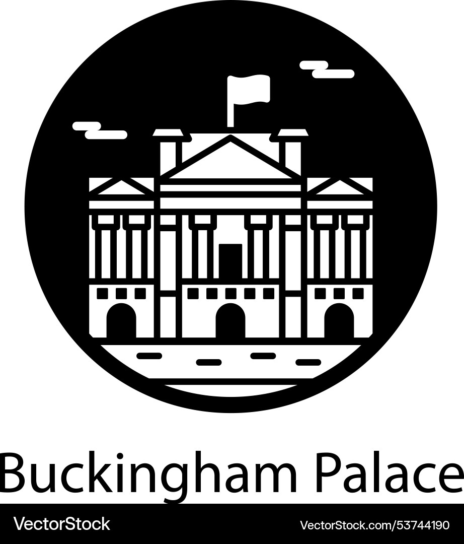 Buckingham palace Royalty Free Vector Image - VectorStock