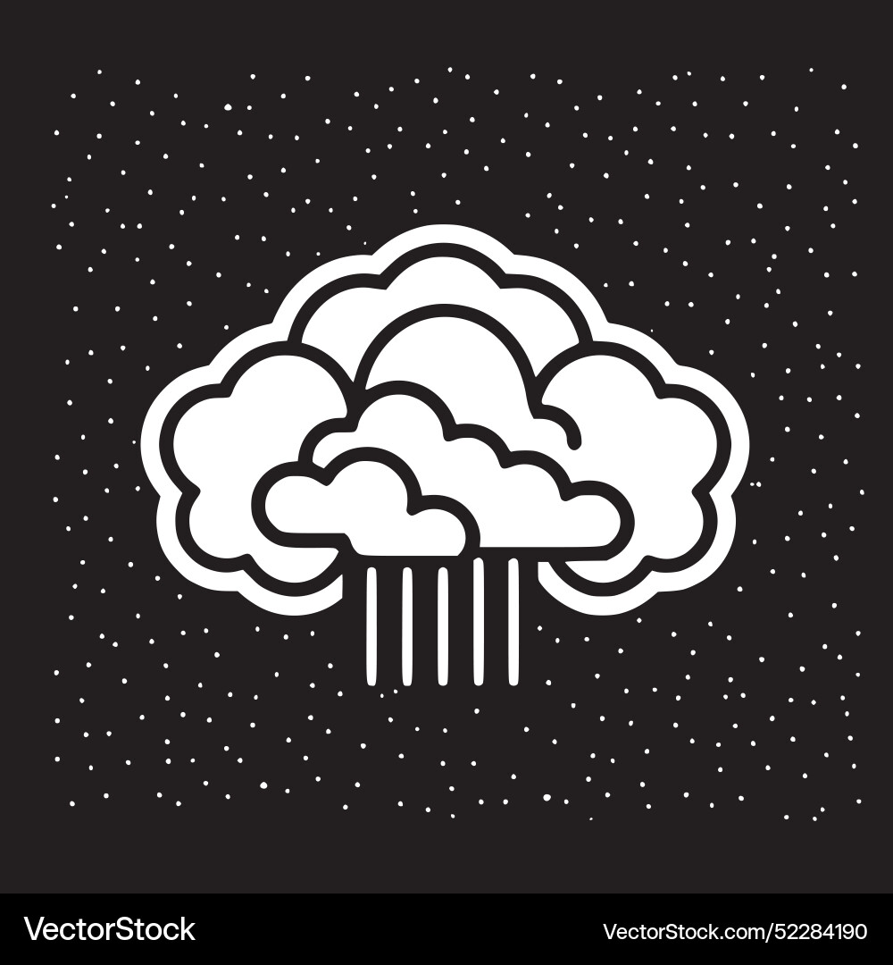 Cloud - black and white isolated icon Royalty Free Vector