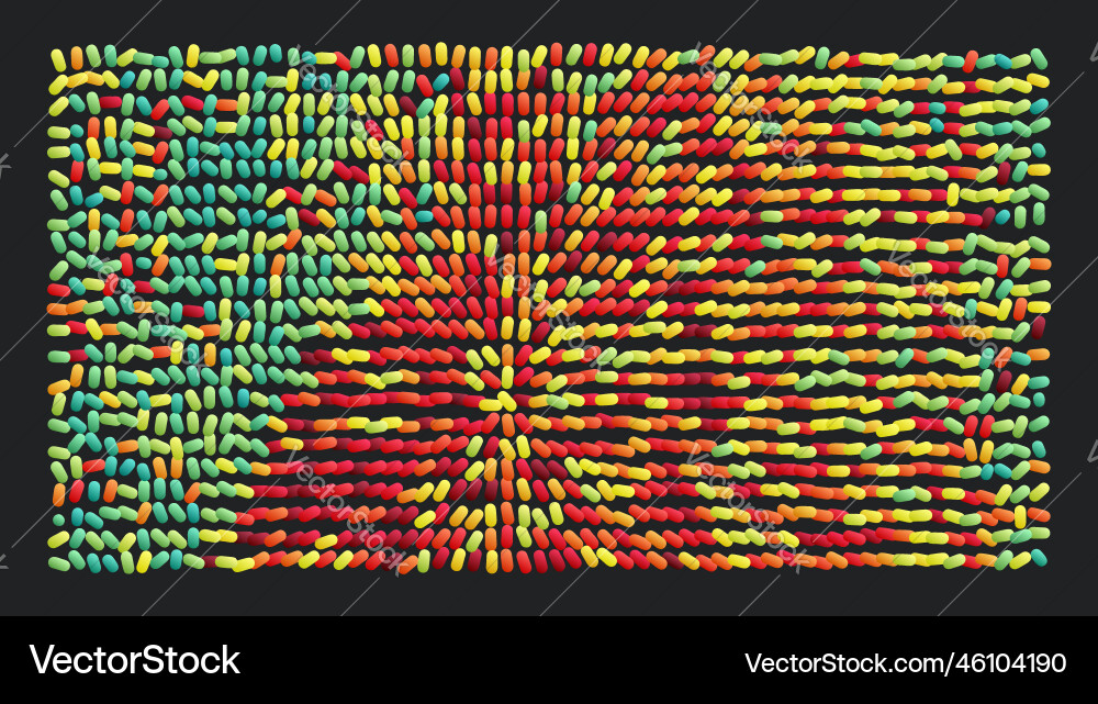 Dynamic Color Oval Matrix Vector Image