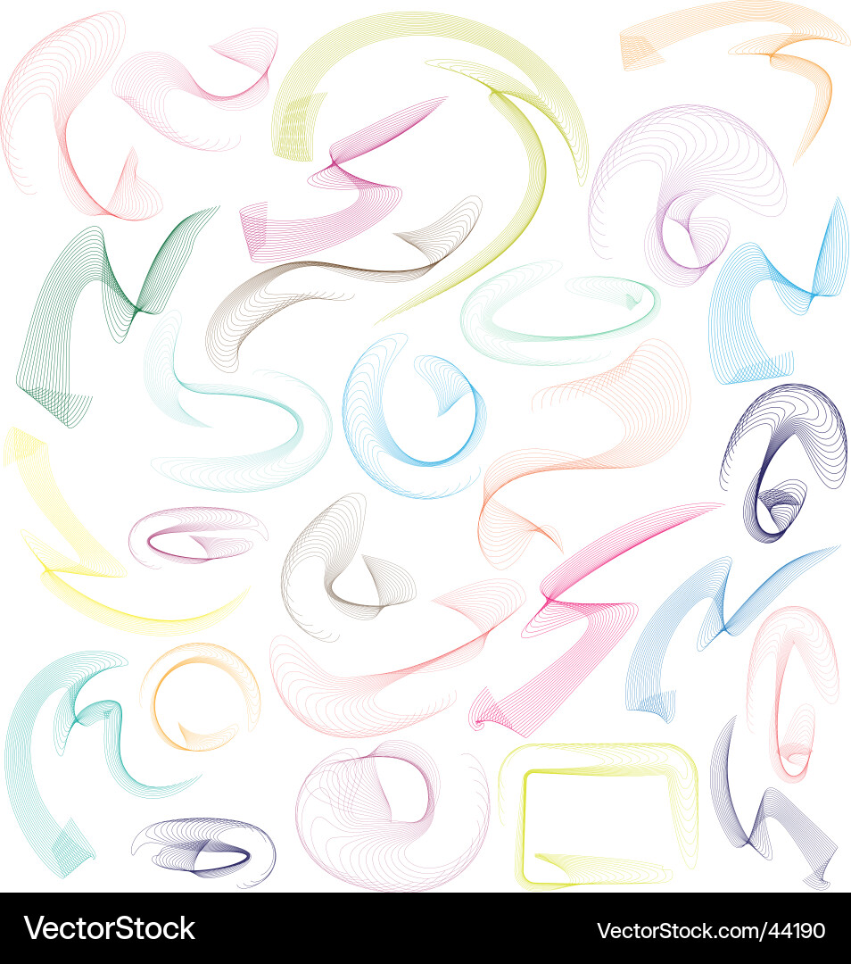 Dynamic Line Swirls Vector Image