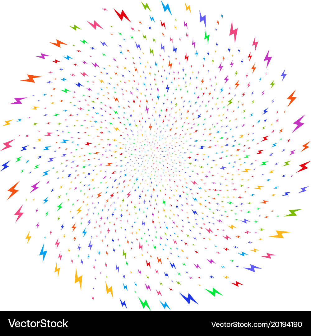 Electric bolt curl rotation Vector Image