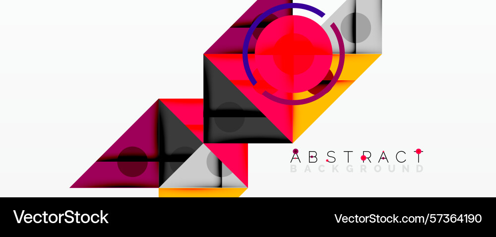 Geometric shapes overlap creating vibrant vector image