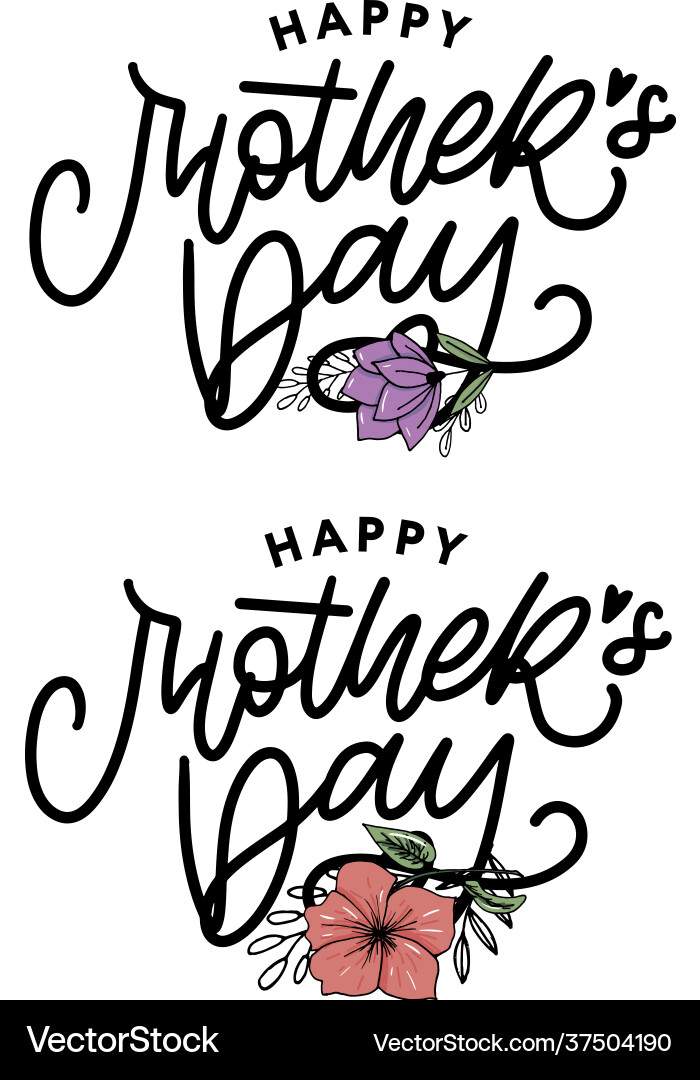 Glückliche Mütter Tag Schrift handgemachte Kalligraphie Glückliche Mütter Tag Schrift handgemachte Kalligraphie vektorbild