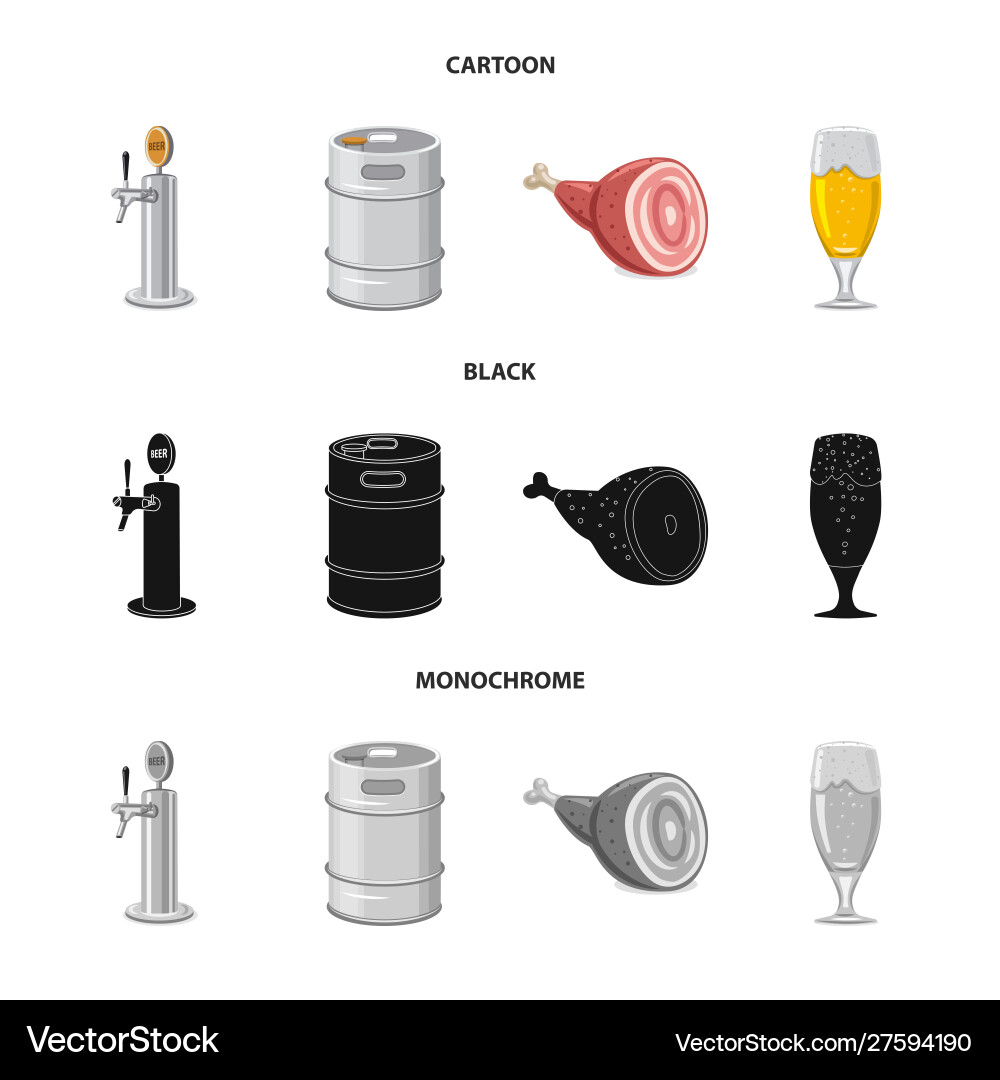 Isolated object pub and bar symbol set Isolated object pub and bar symbol set vector image