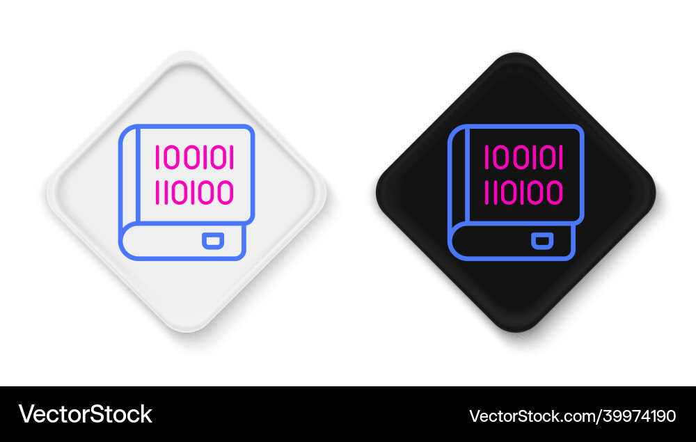 Line books about programming icon isolated Line books about programming icon isolated vector image
