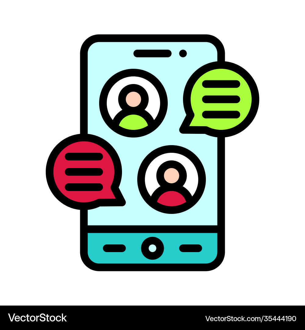Messaging app icon mobile application Vector Image