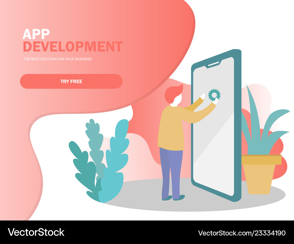 Mobile application development Mobile application development vector image