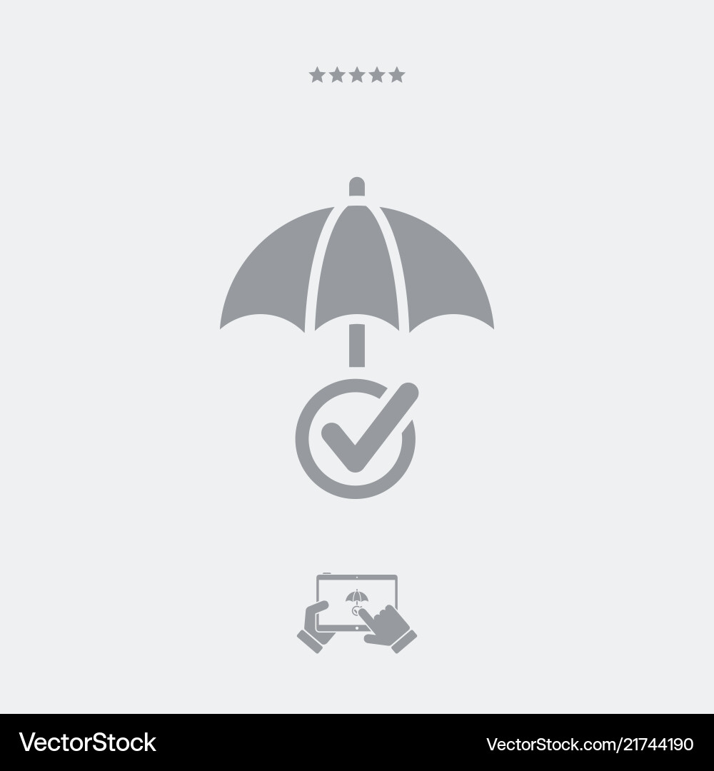Security system checked - minimal icon Security system checked - minimal icon vector image