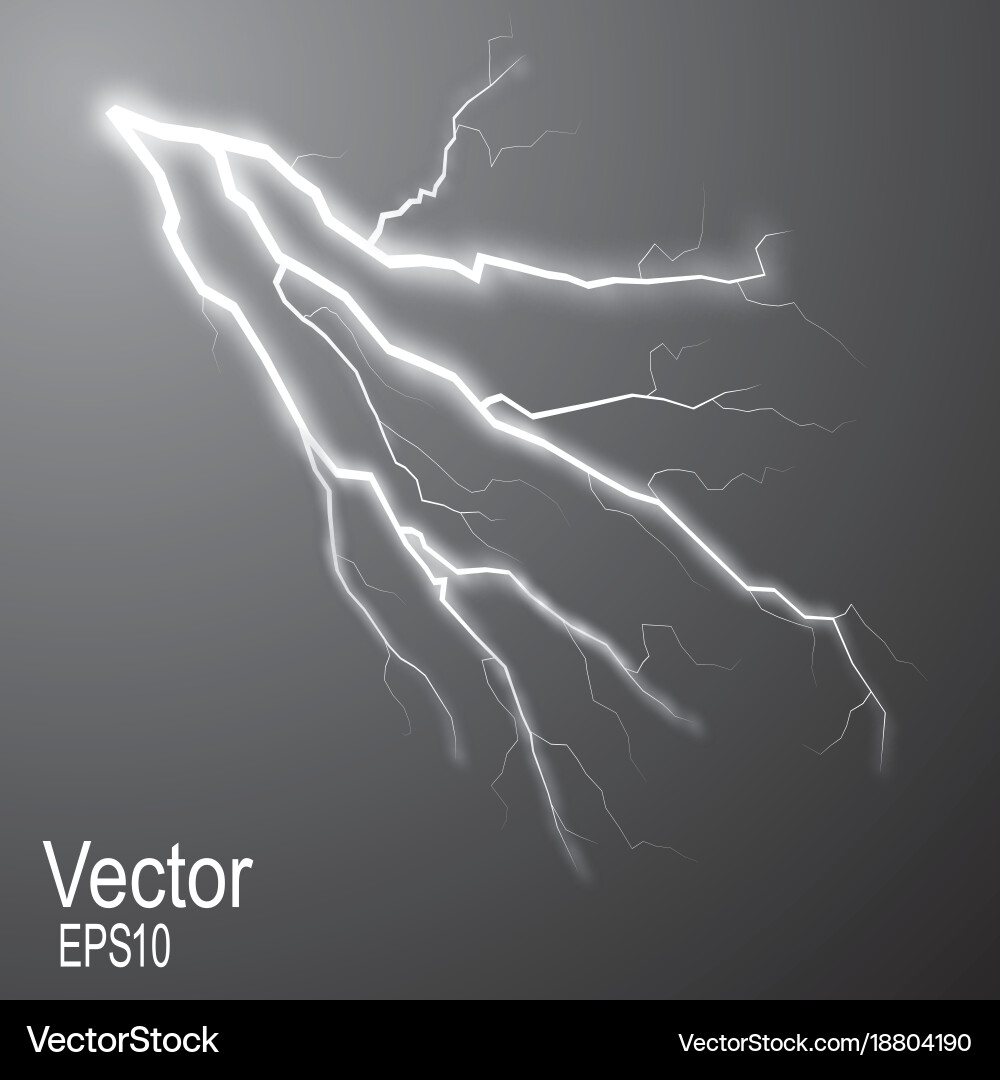Storm with lightning isolated on transparent Vector Image