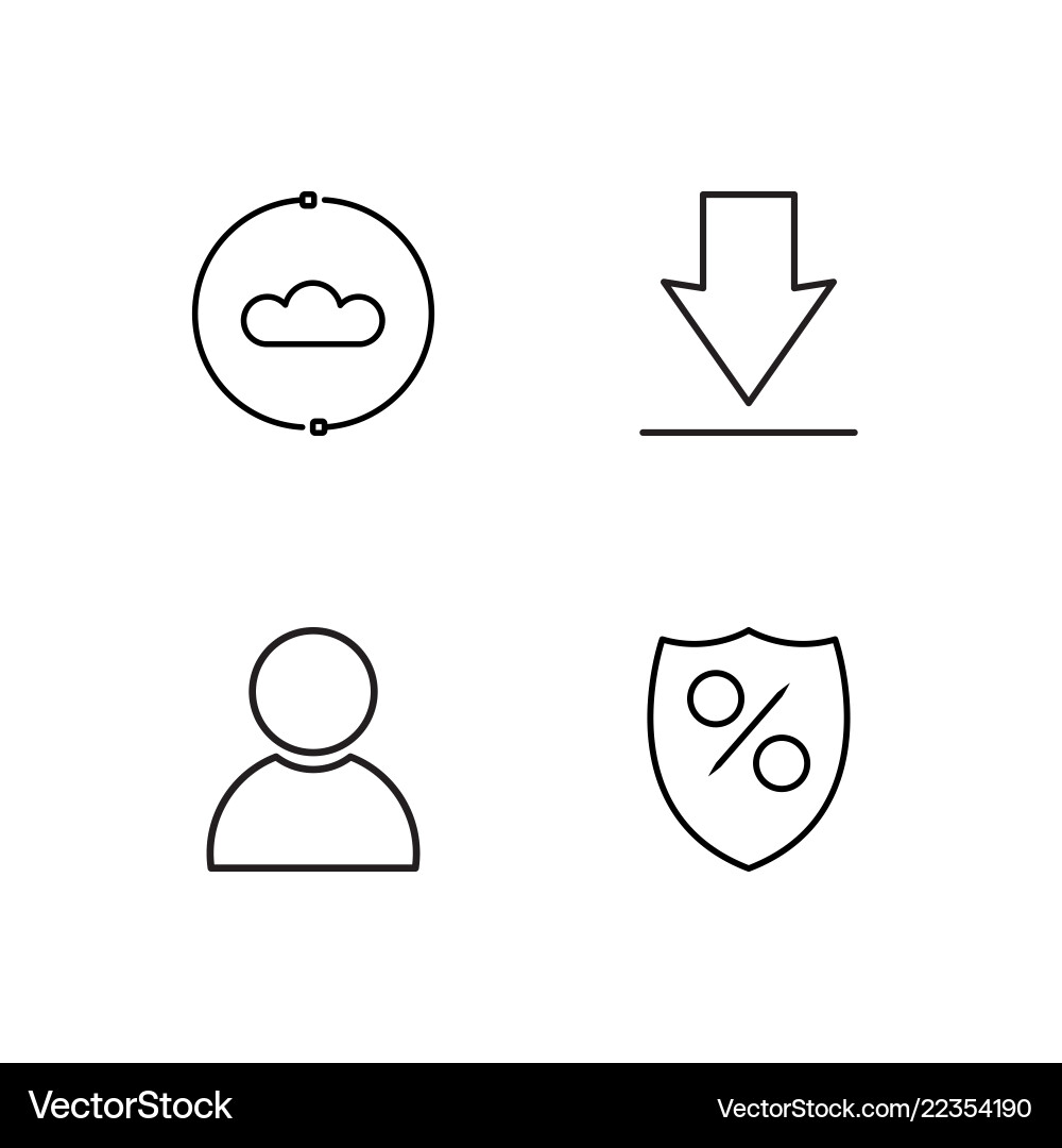 Web simple outlined icons set Web simple outlined icons set vector image