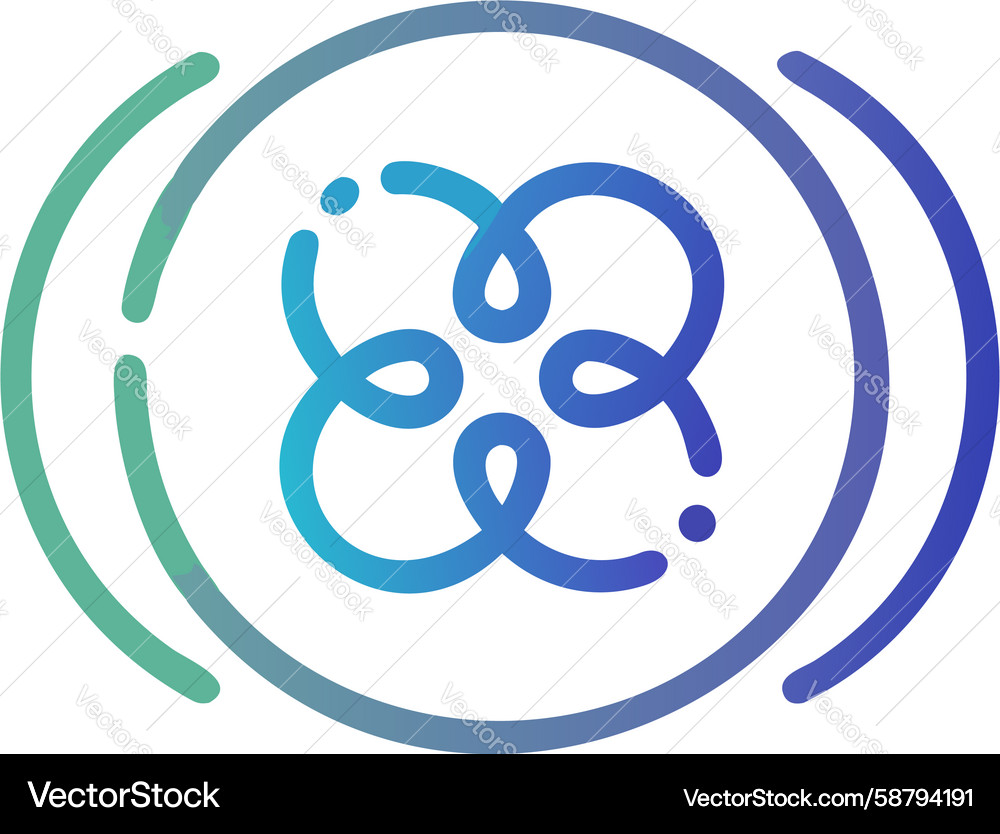 Abstract intertwined loop symbol design Vector Image