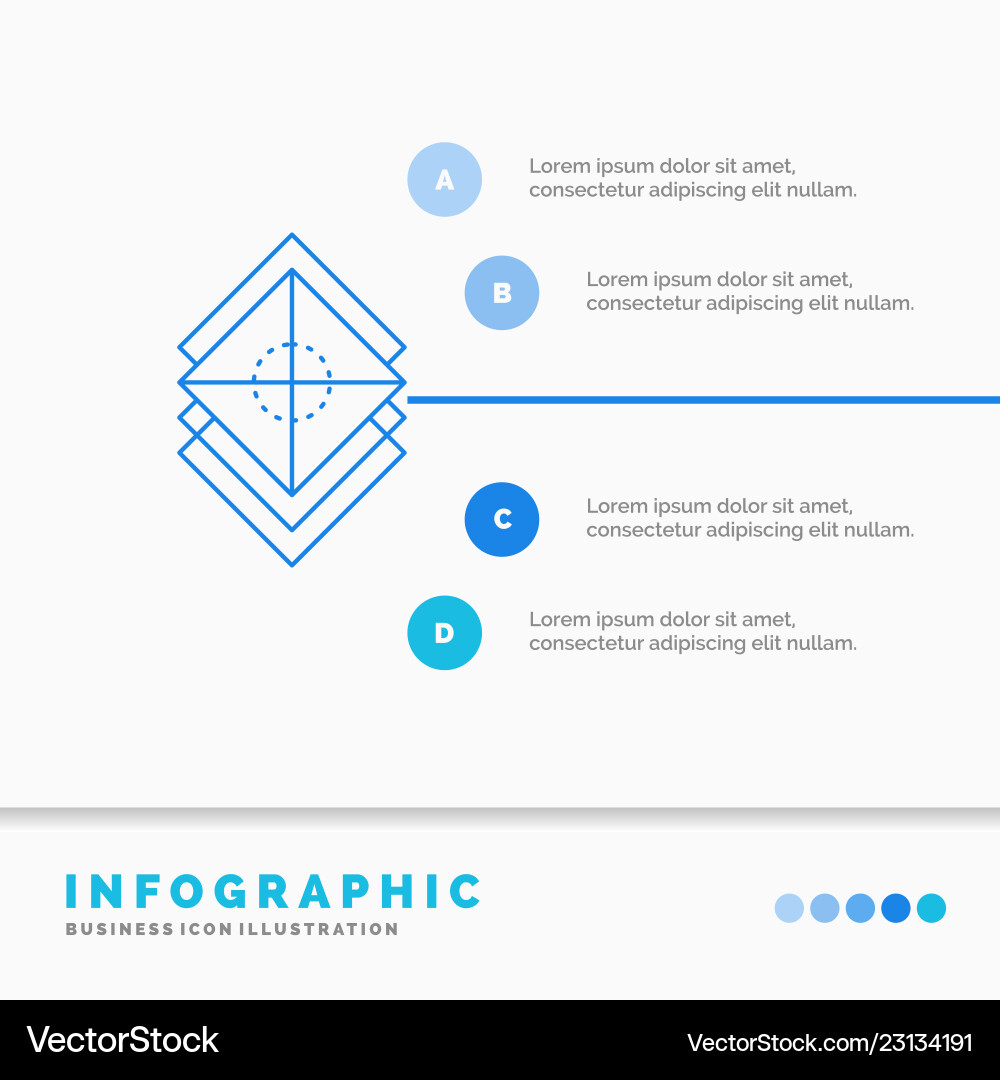 Arrange design layers stack layer infographics Arrange design layers stack layer infographics vector image