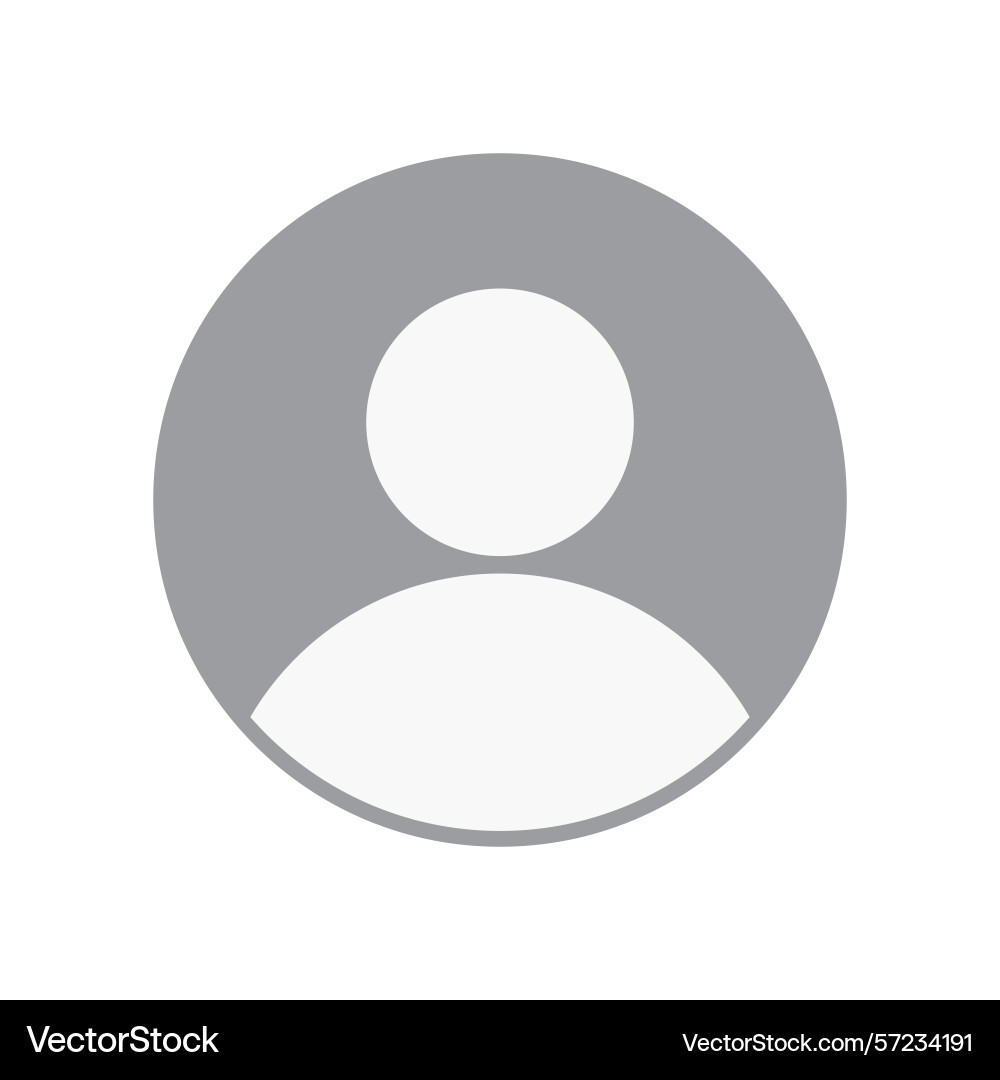 Avatar default user profile icon simple flat grey Avatar default user profile icon simple flat grey vector image