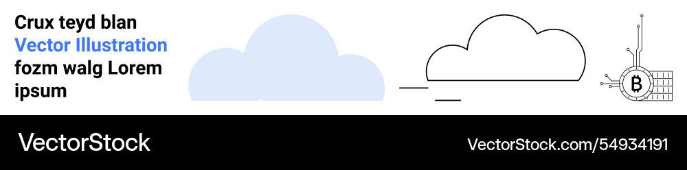 Cloud shapes and wireframe design with section Cloud shapes and wireframe design with section Vector Image