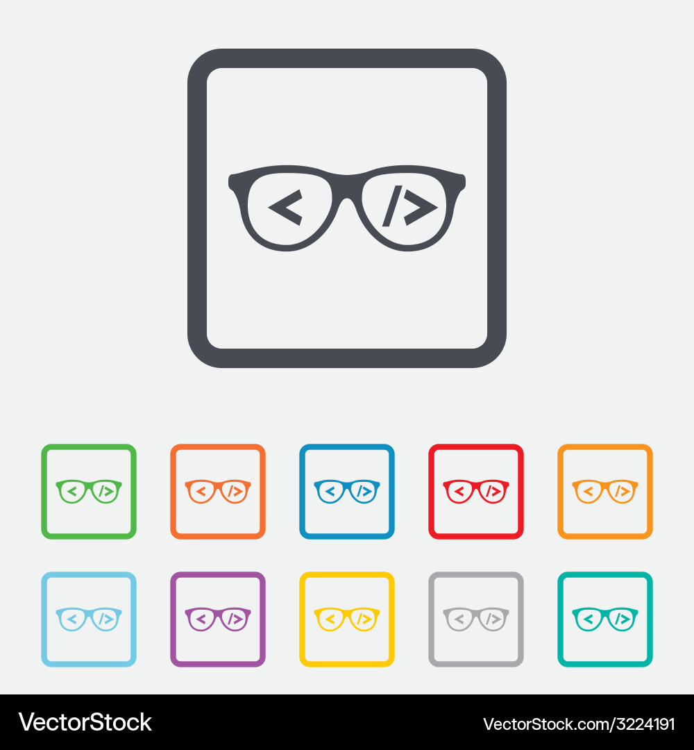 Coder Zeichen Symbol Programmierer Symbol Vektorbild