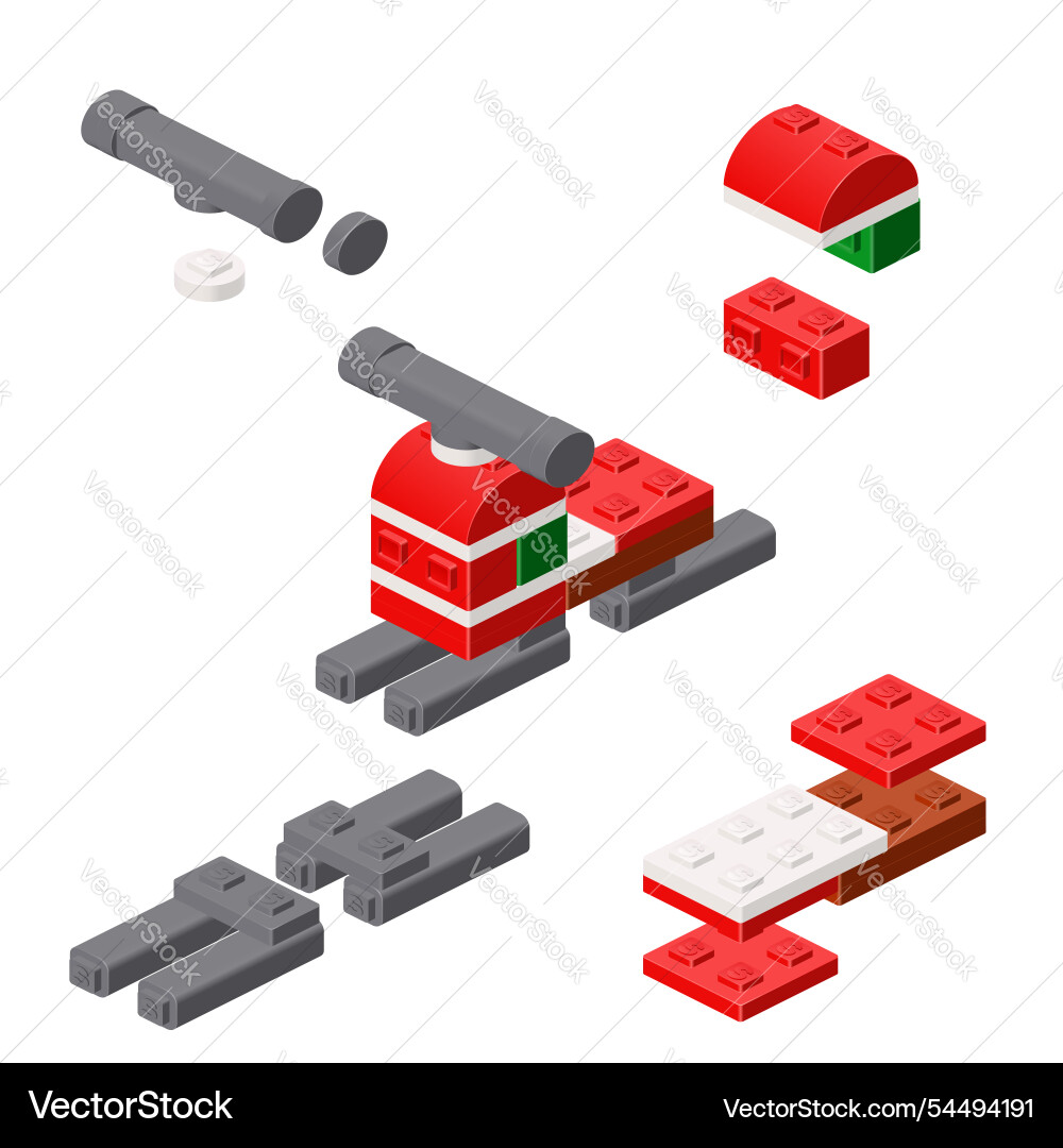 Concept with deconstruction snowmobile from Concept with deconstruction snowmobile from vector image
