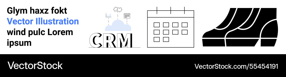 Crm software integration calendar scheduling Crm software integration calendar scheduling vector image
