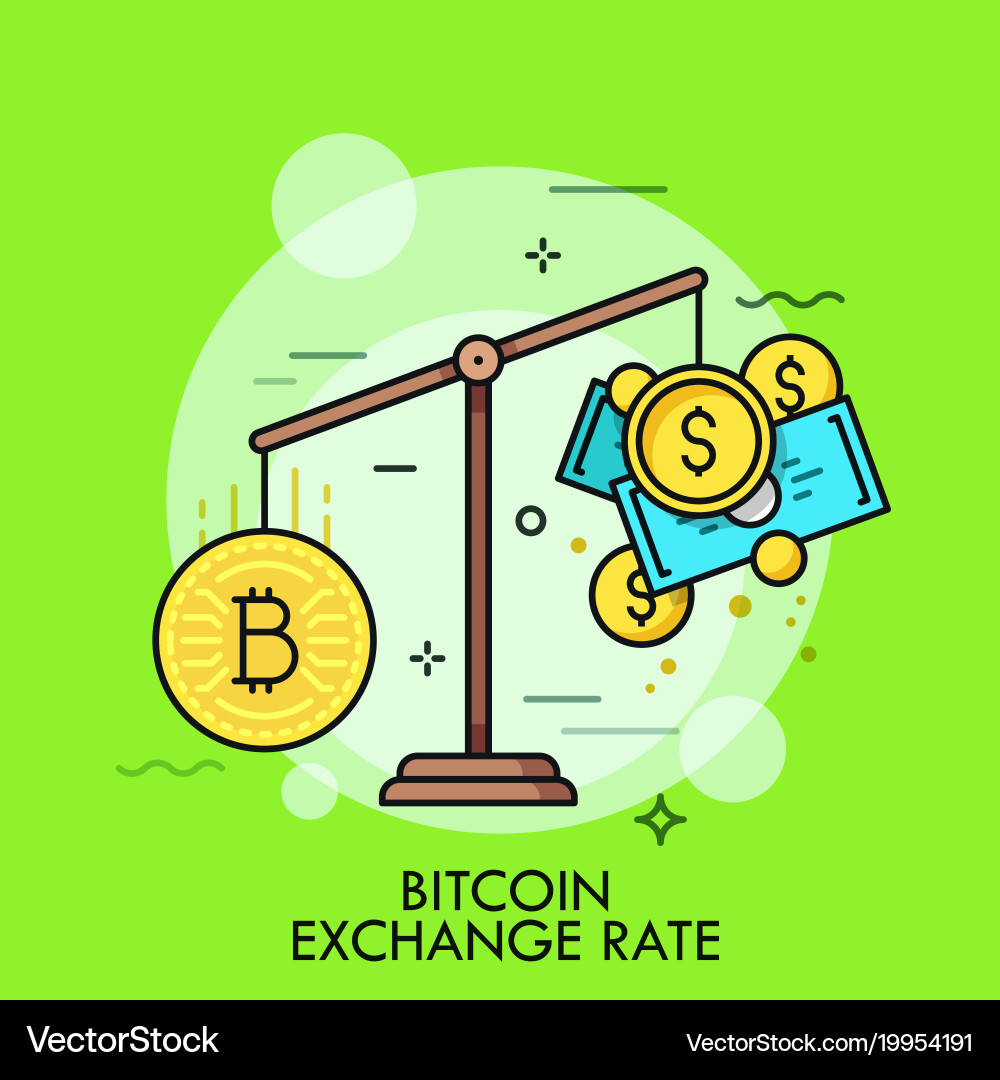 Cryptocurrency Exchange Rate Scales – Royalty-Free Vector | VectorStock