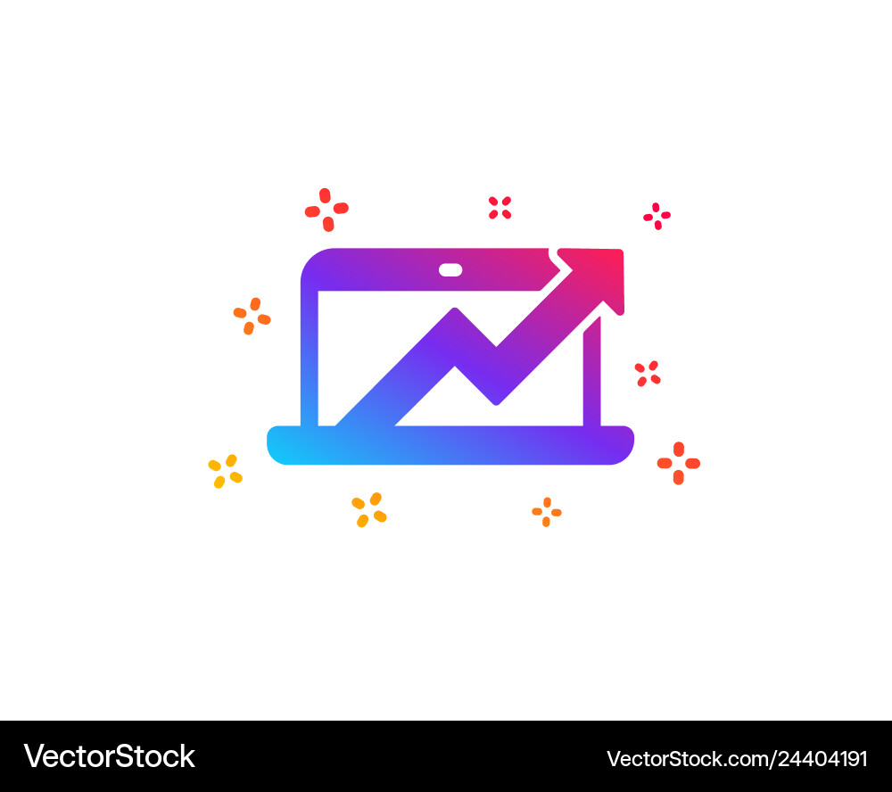 Data analysis and statistics icon computer Vector Image