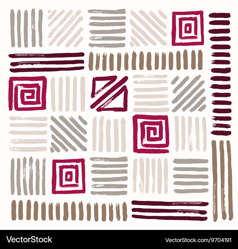 Geometric Painted Patterns vector image