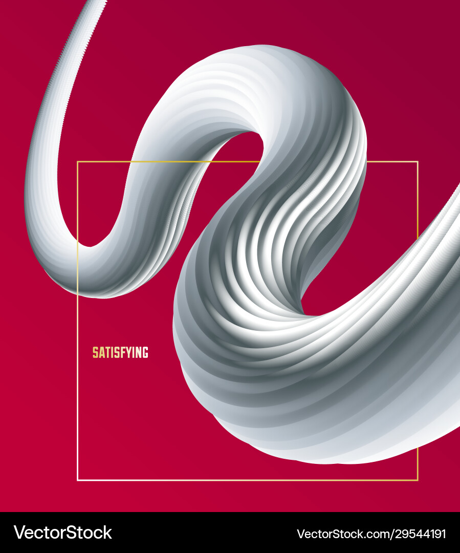 Gradient color 3d fluid shape abstract background Vector Image