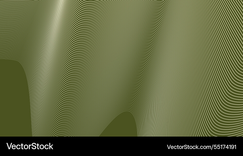 Green army abstract background with curve line Vector Image
