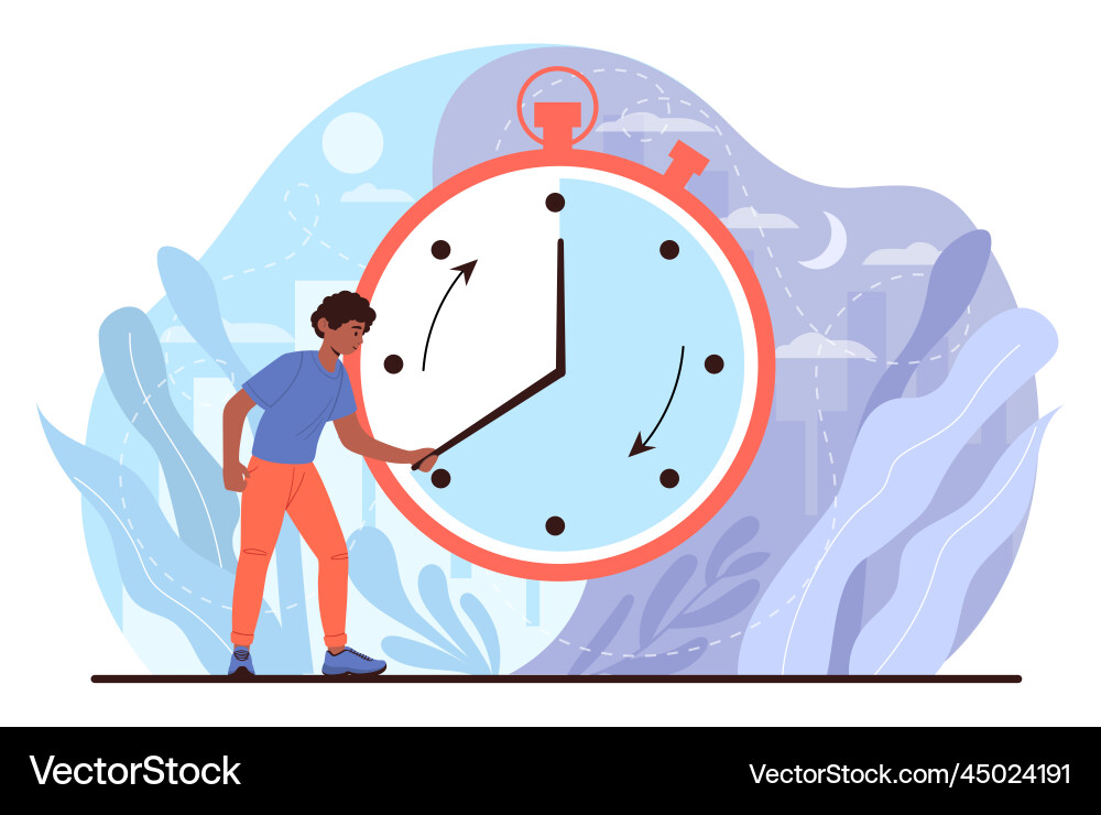 Man Organizing Time vector image