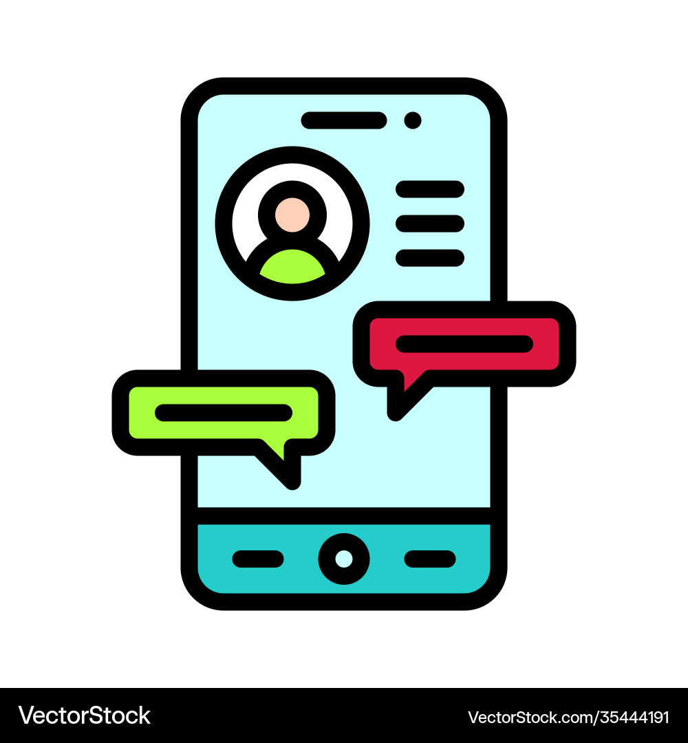 Messaging app icon mobile application vector image