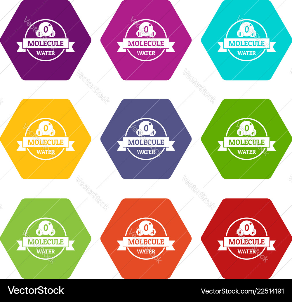 Molecule water icons set 9 Molecule water icons set 9 vector image