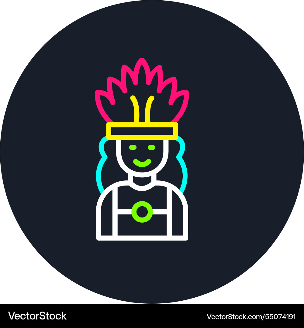 Native line multi color icon Vector Image
