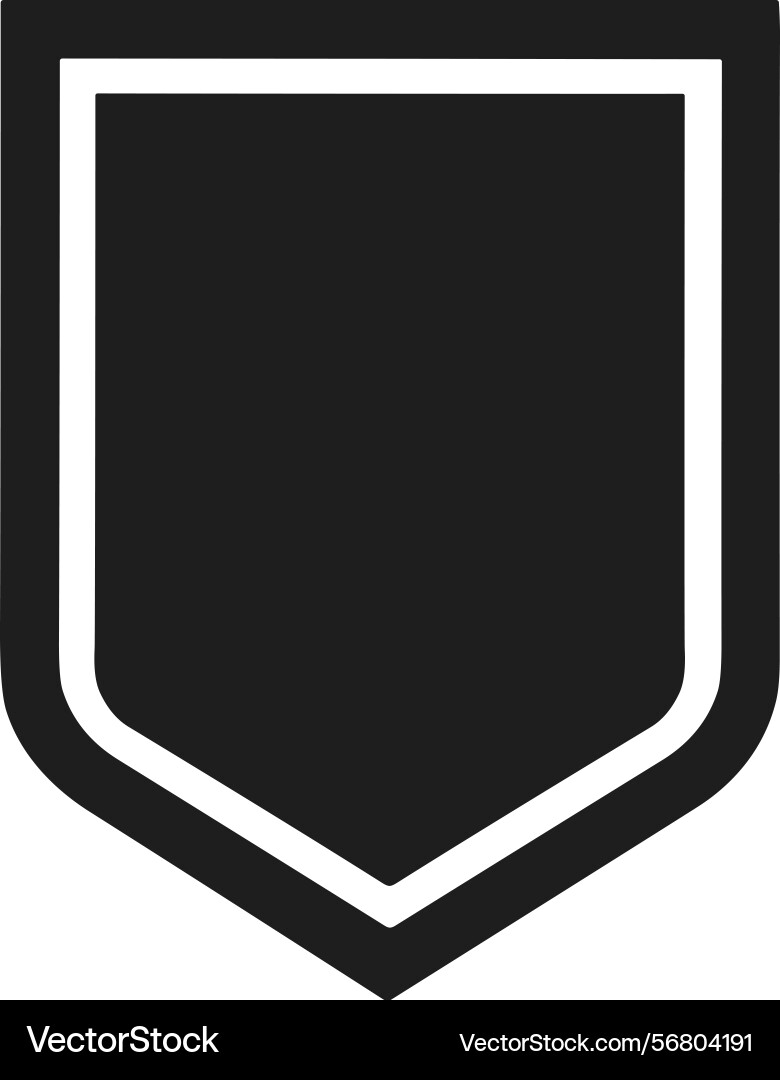 Shield silhouette bold minimal emblem icon – Royalty-Free Vector ...