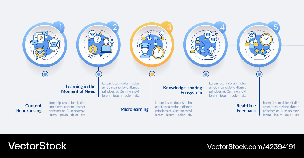 Top skills to learn circle infographic template Top skills to learn circle infographic template vector image