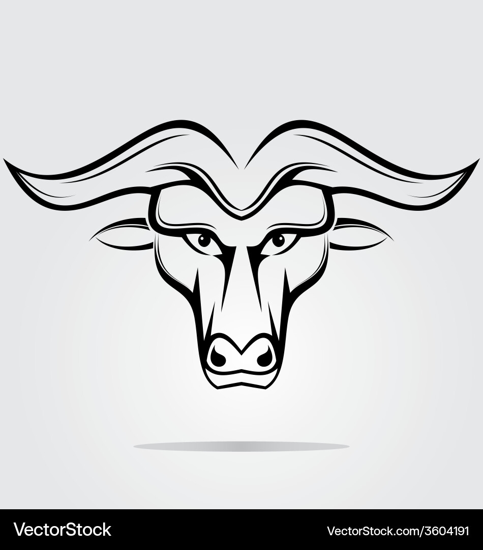 Tribal buffalo head Vector Image