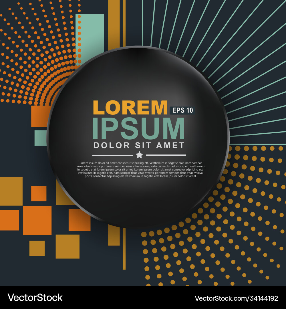 Abstract circle geometric pattern design Vector Image