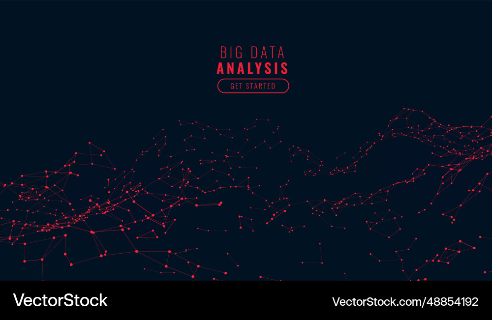Abstract digital polygonal array banner Vector Image
