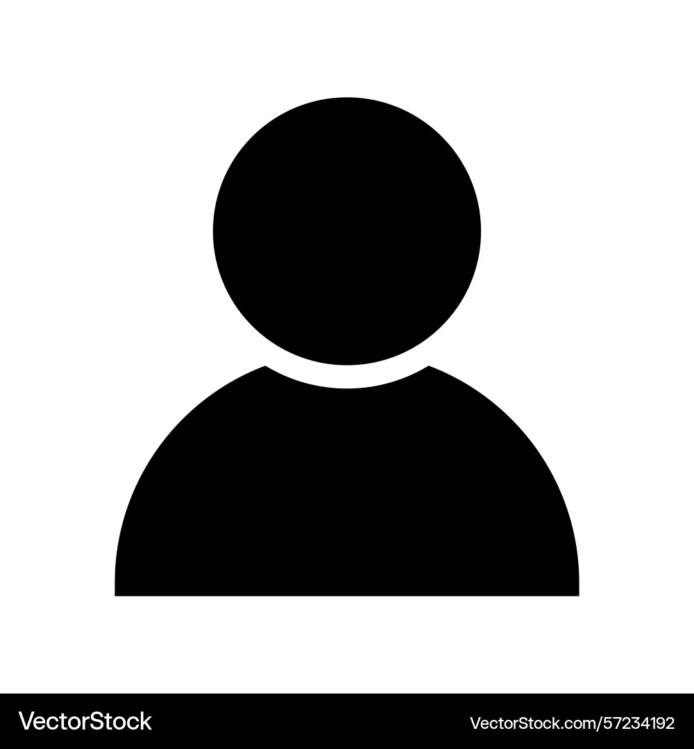 Avatar simple flat default user profile icon Avatar simple flat default user profile icon vector image