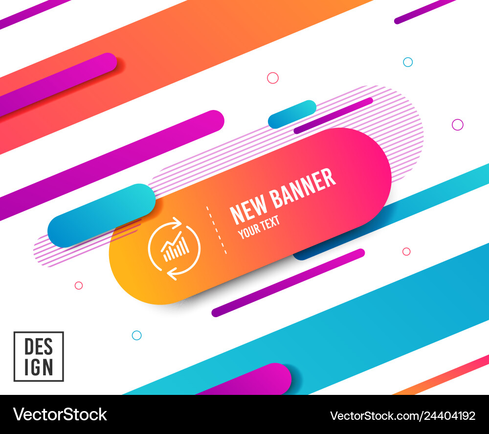 Chart line icon update report graph sign Chart line icon update report graph sign vector image