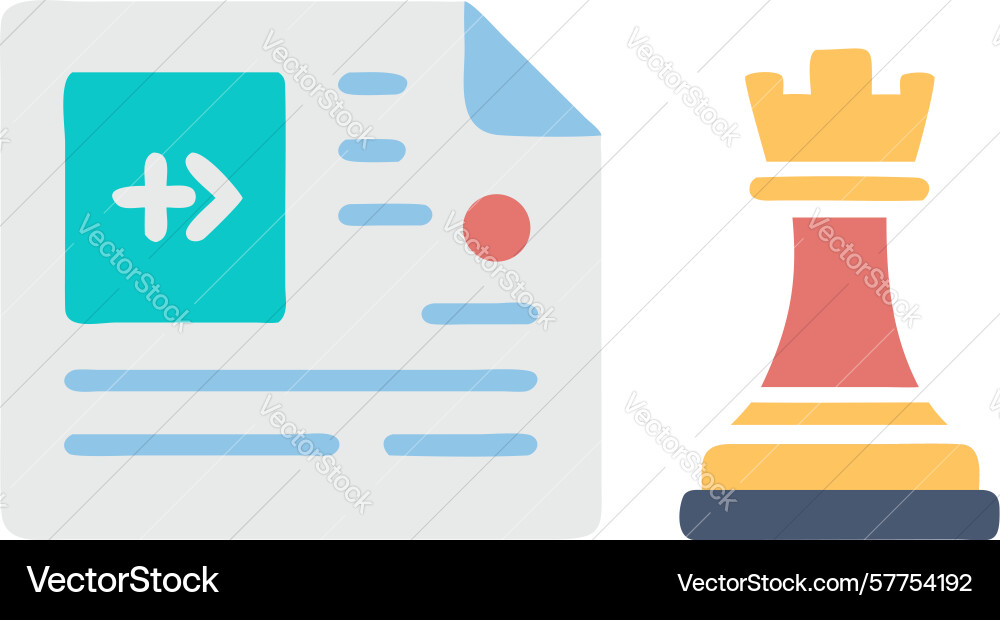 Chess game document icon for rules strategy Vector Image