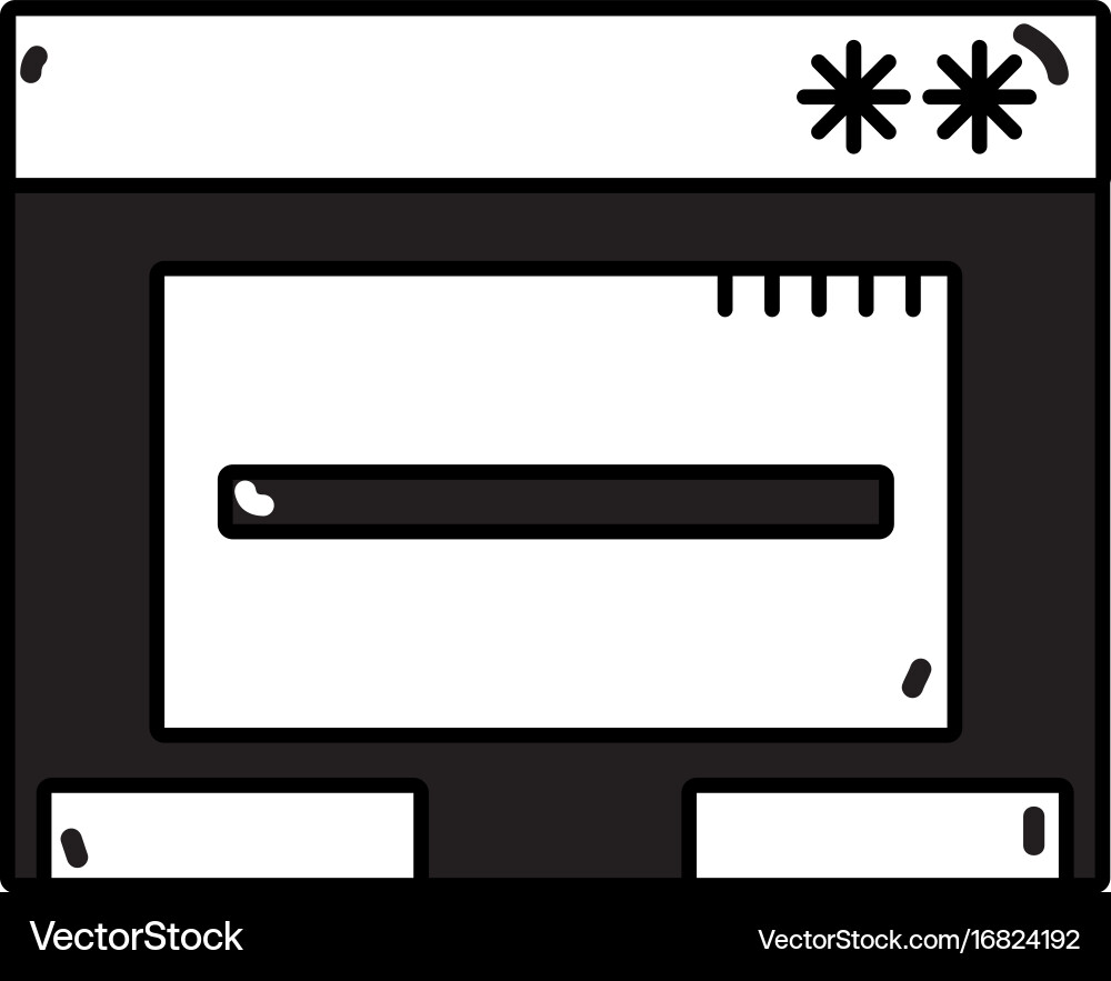 Contour window web technology element design vector image