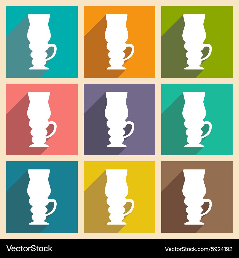 Flat with shadow concept and mobile application vector image