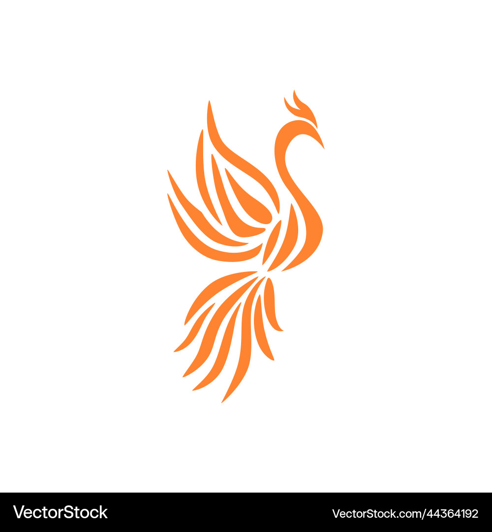 Flying phoenix Feuervogel abstrakte Logo-Design Flying phoenix Feuervogel abstrakte Logo-Design Vektorbild