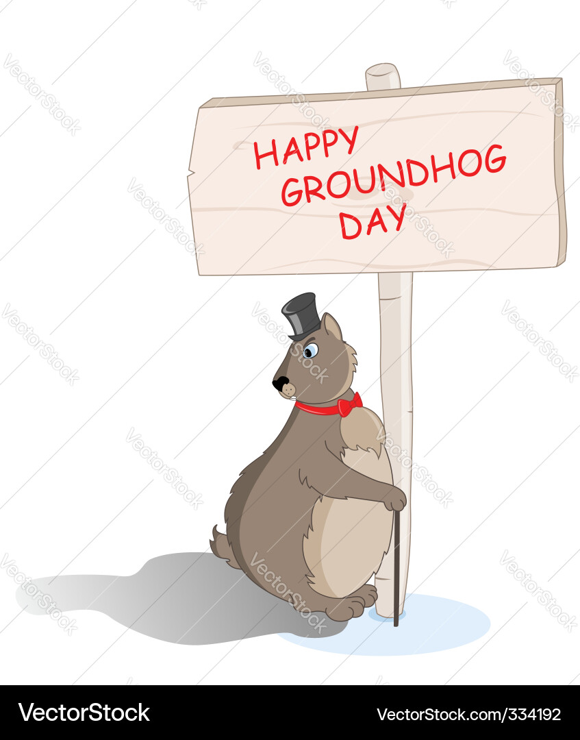 Groundhog day background Vector Image