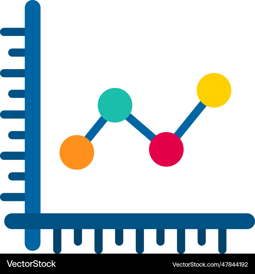 Line graph icon image Vector Image