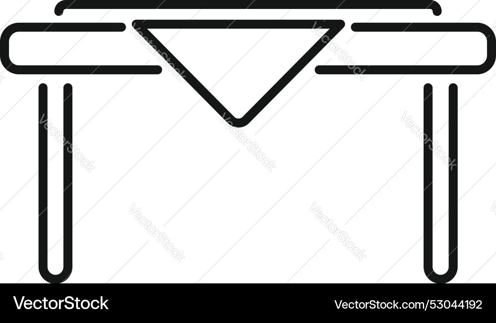Minimalist tablecloth on rectangular table icon Minimalist tablecloth on rectangular table icon vector image