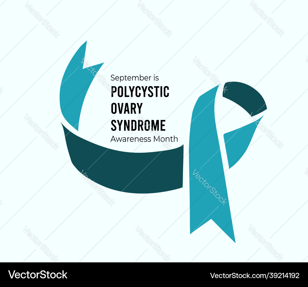 Polycystic ovary Syndrom Bewusstsein Monat Vektorbild