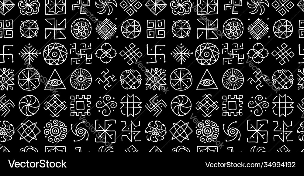Sacred geometry background seamless pattern Sacred geometry background seamless pattern vector image